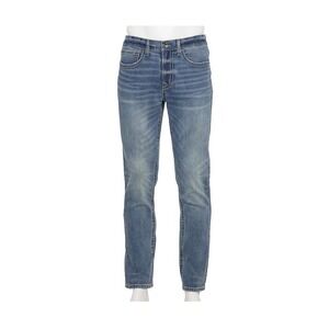Lazer Mens‎ Embroidered Slim Fit Jeans Dark Blast Wash 30x32 Stretch Denim